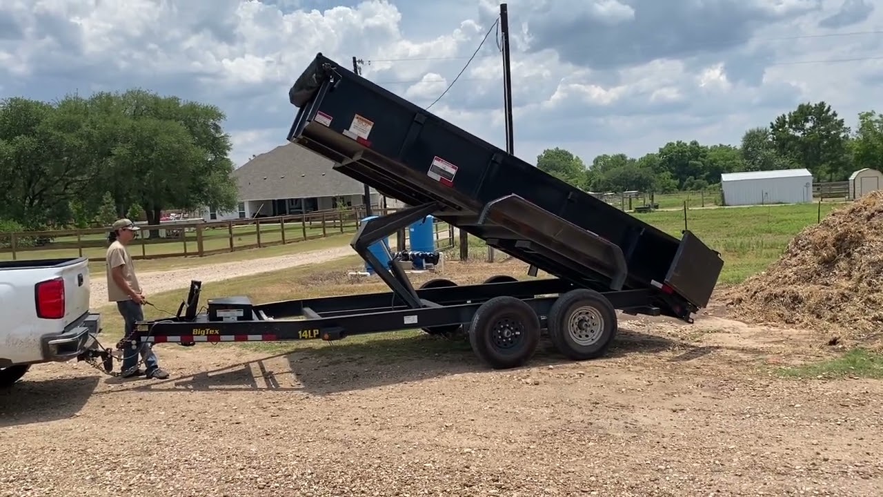 Dumping the Big Tex dump trailer