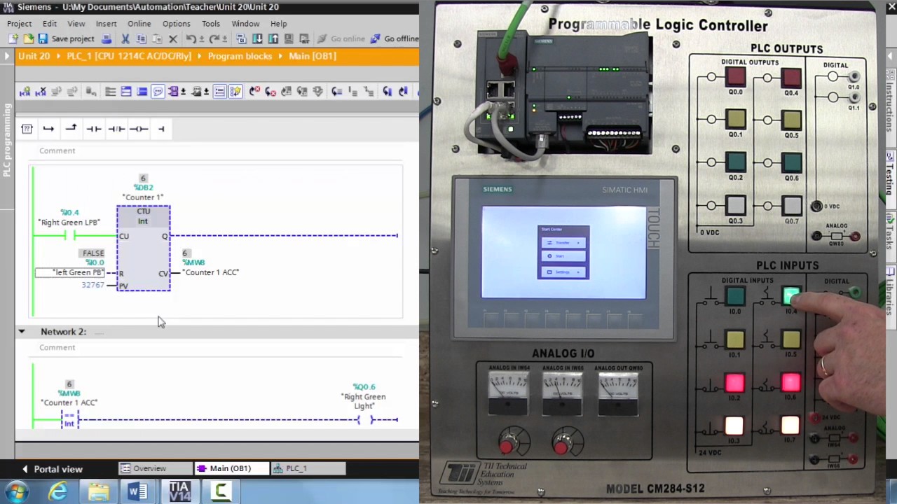 Porgamming Compare Instructions in the TIA Portal V14 - Unit 21