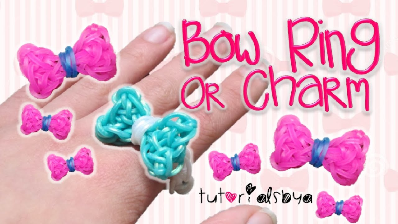 ОБНОВЛЕНО Учебное пособие по плетению кольца-бантика / Charm Rainbow Loom | Как сделать