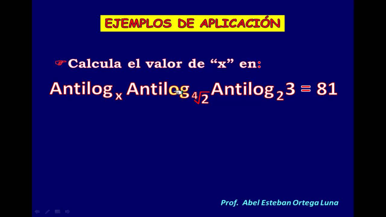 EL ANTILOGARITMO