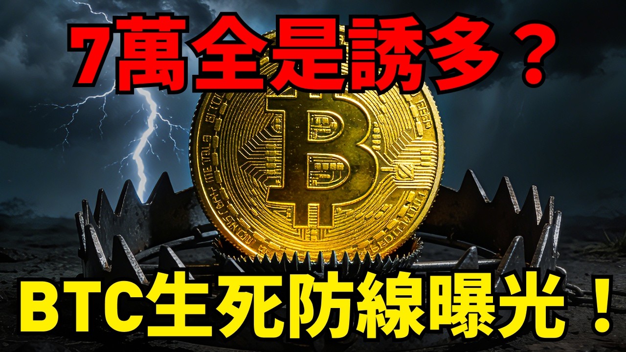 BTC七萬成誘多陷阱！中東戰火點燃通膨怪獸，風險偏好降溫，加密貨幣反彈前景暗淡！比特幣生死防線曝光，跌破恐引發連環爆倉！#比特幣#以太幣#中東衝突  #聯準會
