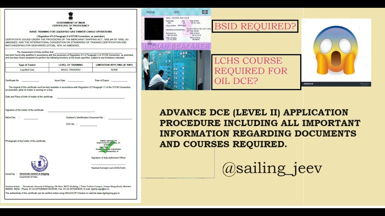 ADVANCE DC ENDORSEMENT APPLICATION PROCEDURE LEVEL II DANGEROUS CARGO ENDORSEMENT OIL/ CHEMICAL/ GAS