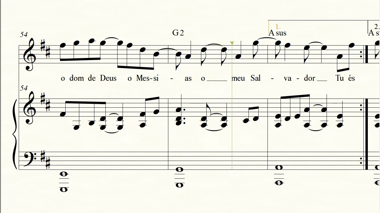 Partituras Tu ÉS + Águas Purificadoras - Fhop Music (Piano pra acomp + MELODIA com Letra e Cifra)