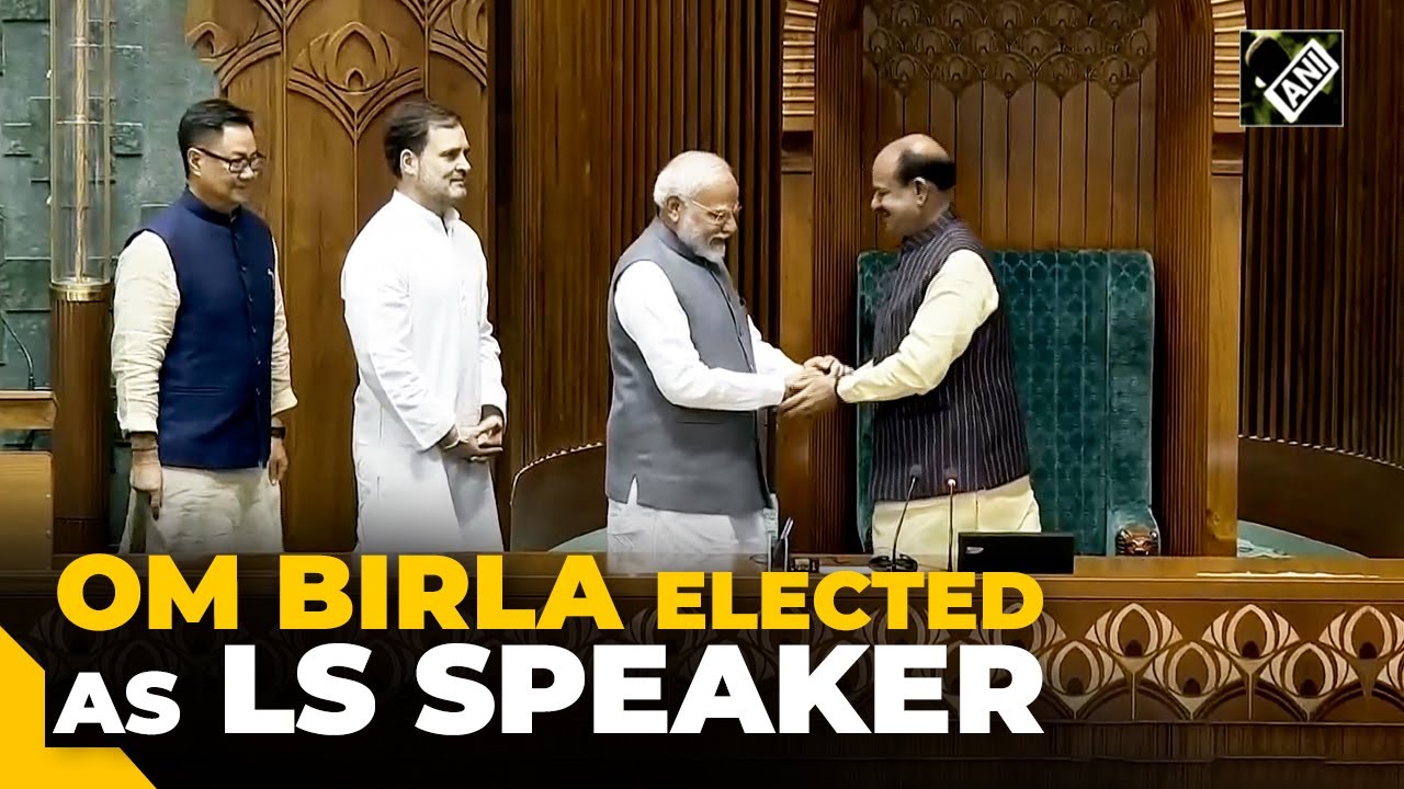 Om Birla elected as speaker of 18th Lok Sabha; PM Modi, Rahul Gandhi congratulate