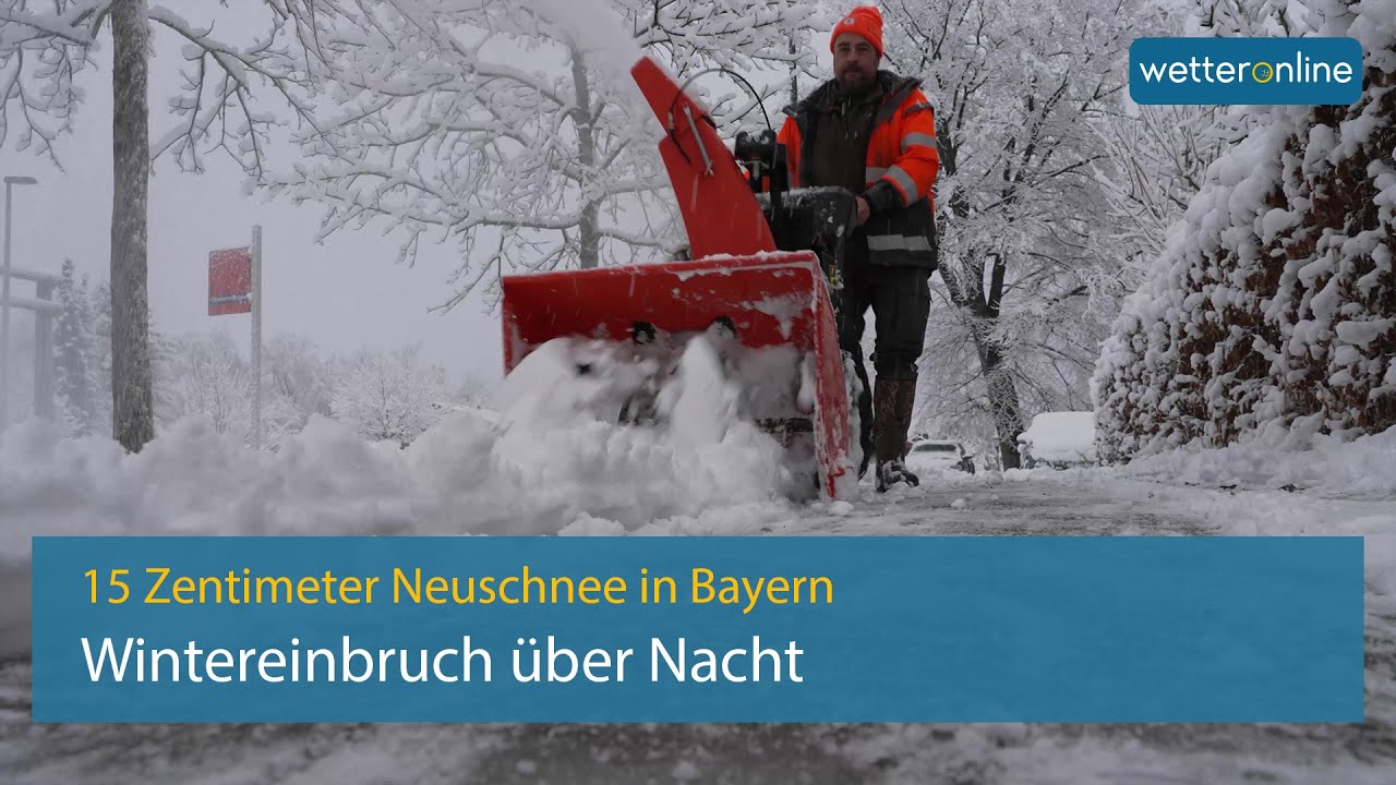 Oberbayern erwacht im Winterkleid – 15 Zentimeter Neuschnee über Nacht