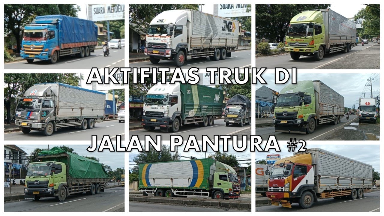 Aktifitas Truk di Jalan Pantura - Truk Kotak, Truk Gandeng, Truk Wing Box, Truk Tangki (Bagian 2)