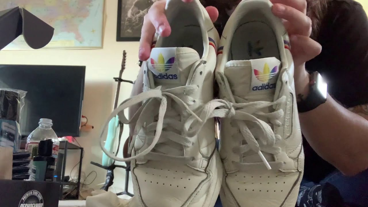 making my gay sneakers have pride again (shoe cleaning)