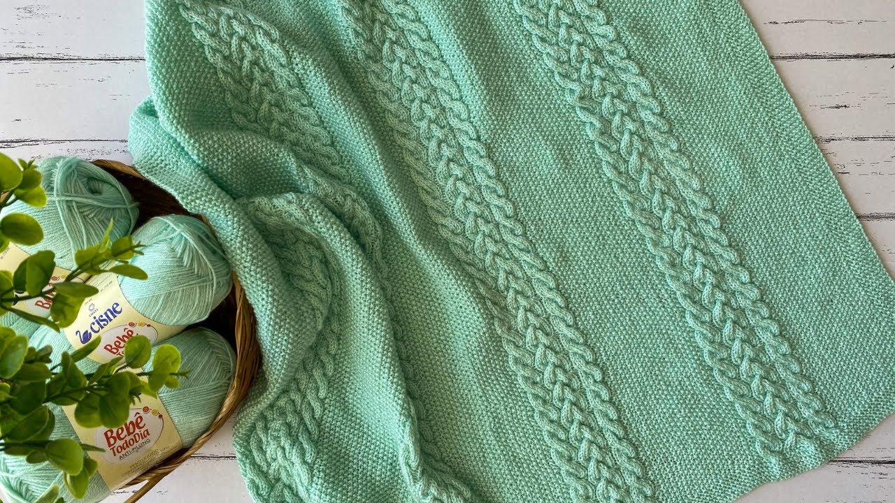 Passo a passo: Manta em Tricô para Bebê | Saída de Maternidade | T Baby Tricô