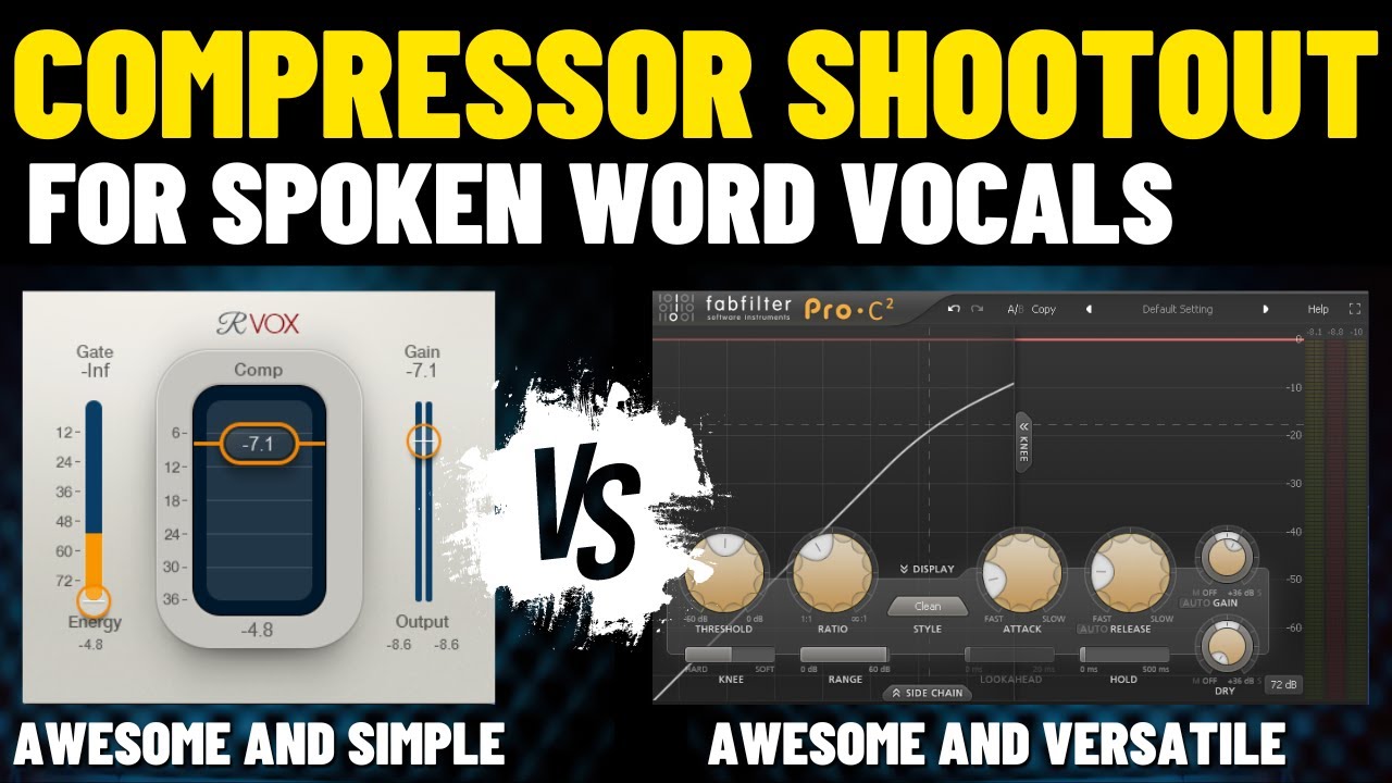 Waves Rvox Vs Fabfilter Pro C2 Compressor Shootout | spoken word