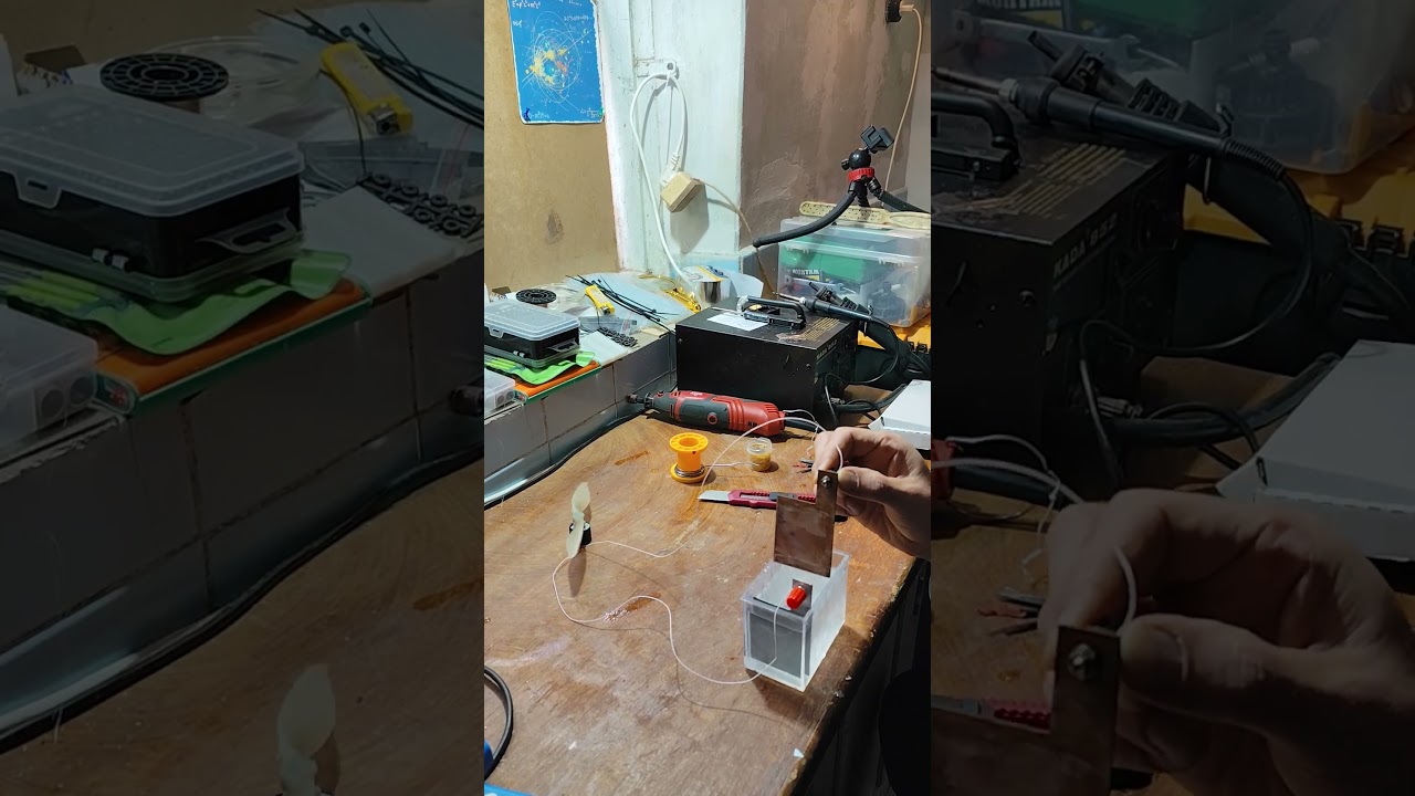 Salt battery. Salt+water+zinc+copper=EMF