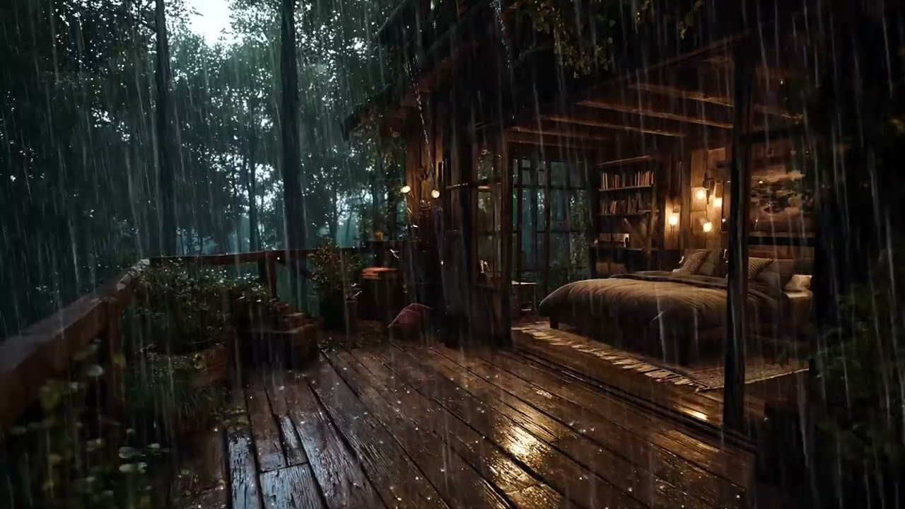 Deep Forest Rain Sounds at Night 🌧️ Calm Nature Ambience for Deep Sleep, Relaxation & Stress Relief