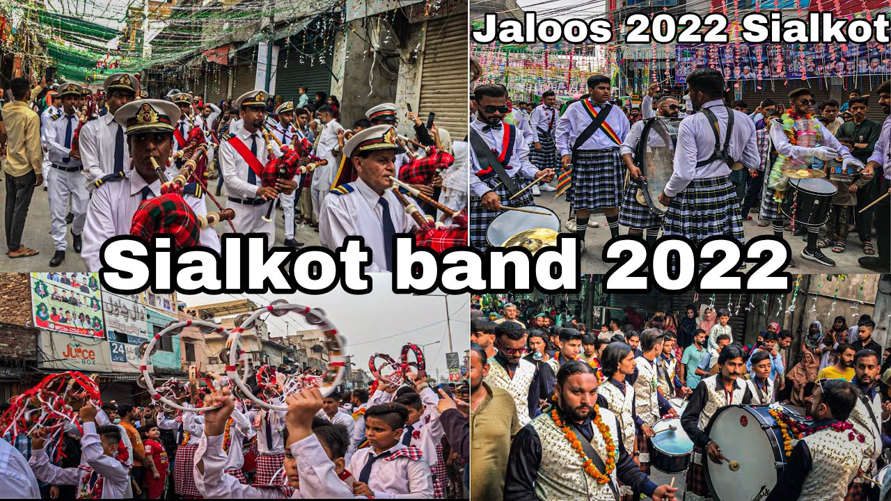 Sialkot band 2022 |jaloos 12  rabi ul awal |Bands group rangpura chowk sialkot 2022|