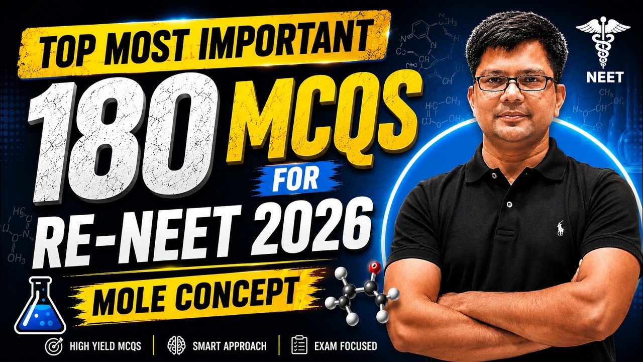 Top Most Important 180 MCQs 🔥 | Mole Concept for RE-NEET 2026 | Most Expected Questions