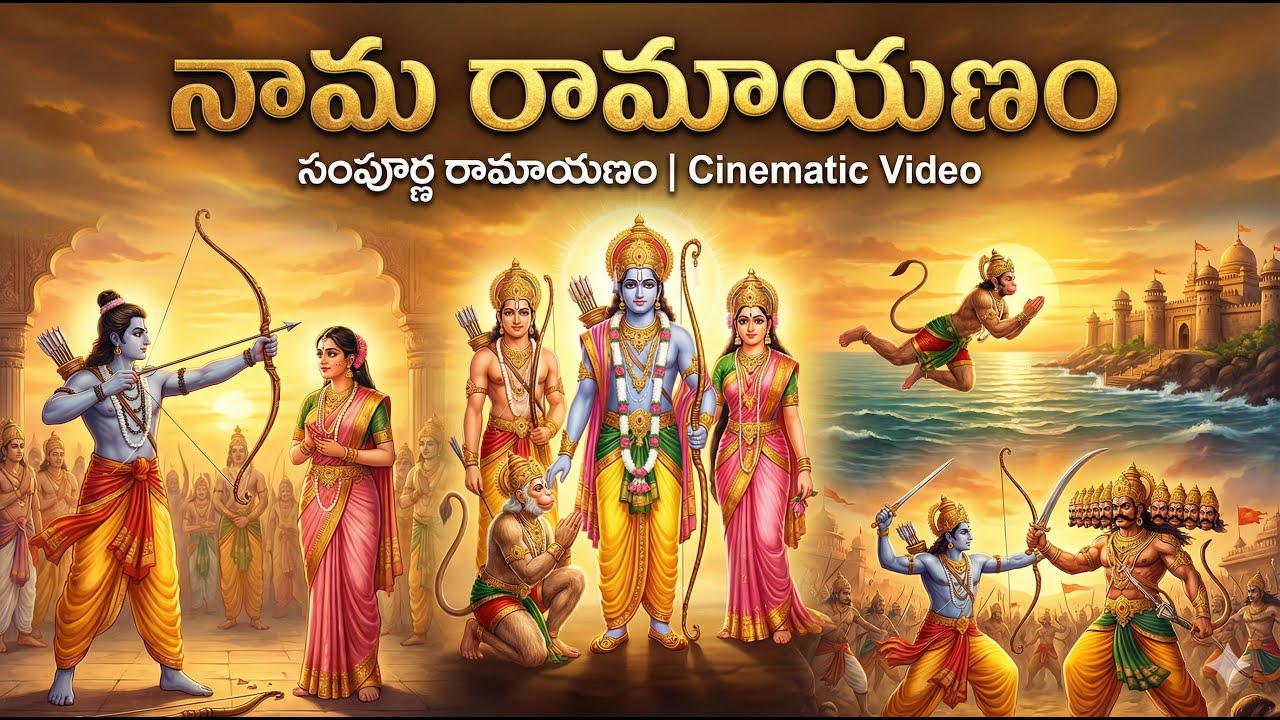 సంపూర్ణ నామ రామాయణం | Nama Ramayanam with Lyrics | All Kaandas in One Video | శ్రీరామ పట్టాభిషేకం