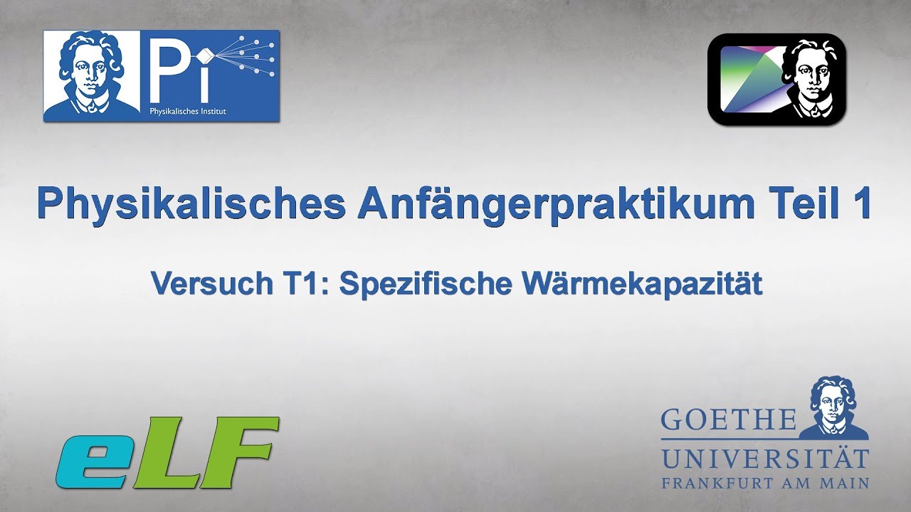 T1: Spezifische Wärmekapazität