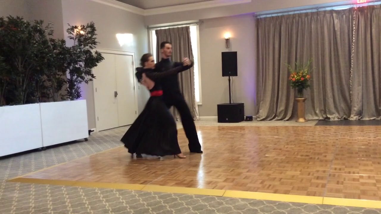 Alyssa Lanagan, the student, dancing “El Tango” with her instructor, Mr Vlad Babenko