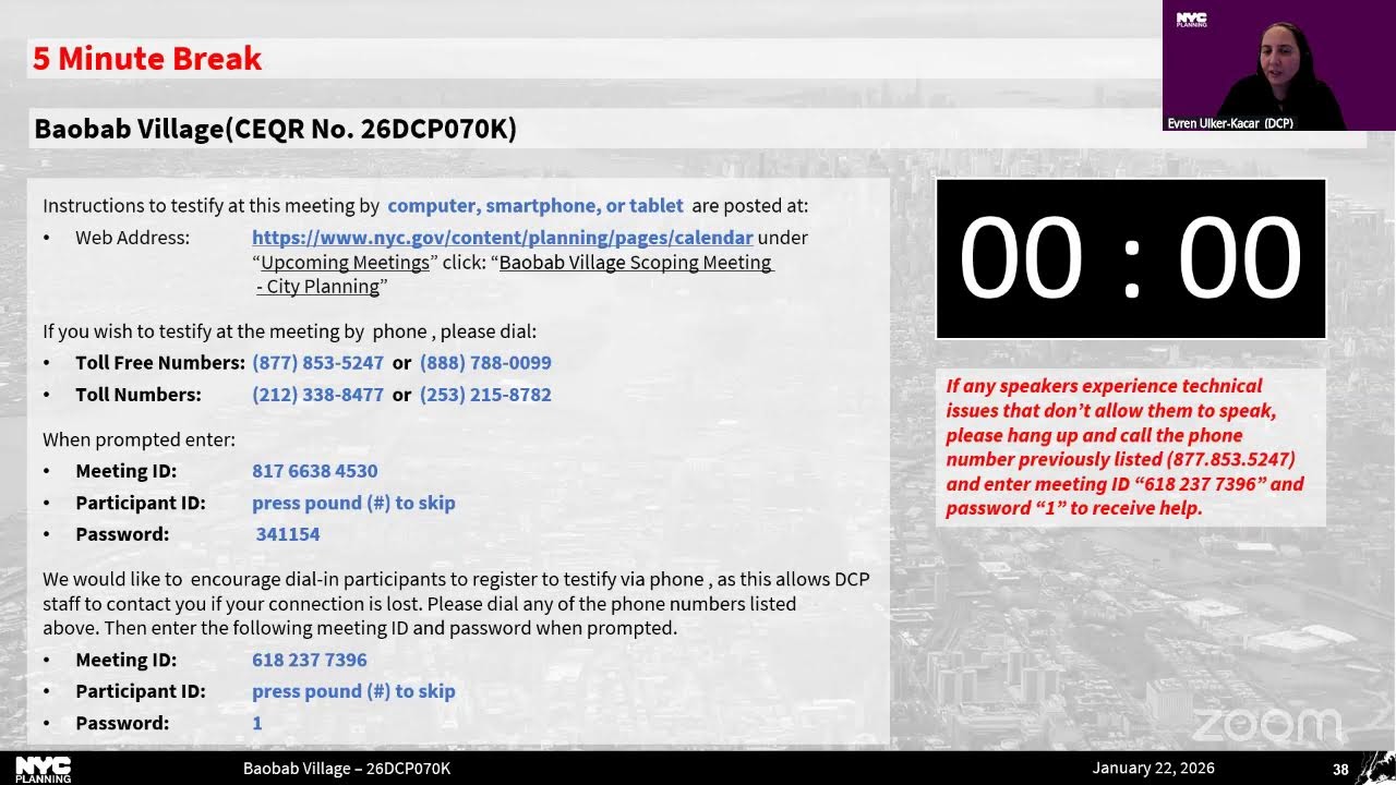 EARD Scoping Meeting: Baobab Village (26DCP070K)