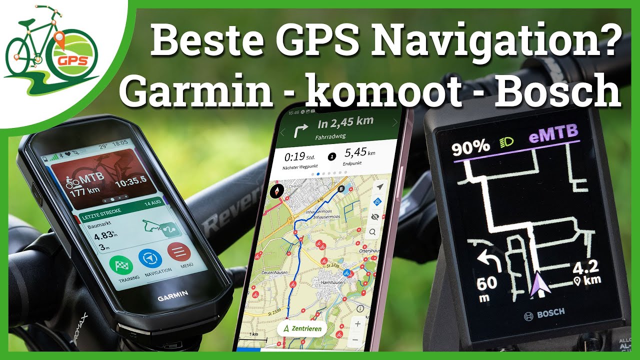 Wer navigiert am besten? 🥇 Garmin EDGE - komoot - Bosch KIOX 🚴 GPS Navigation im Vergleich