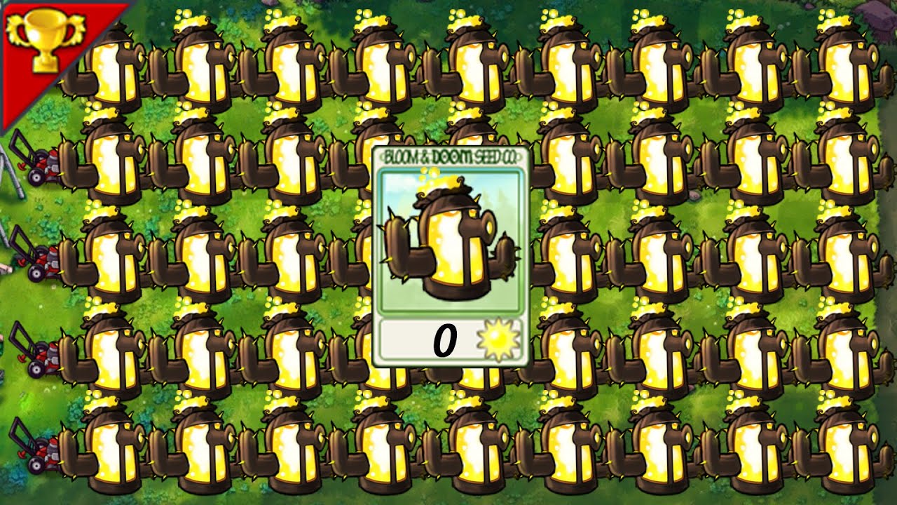 99LanternCactus VS 999Zombies-------Plants vs Zombies