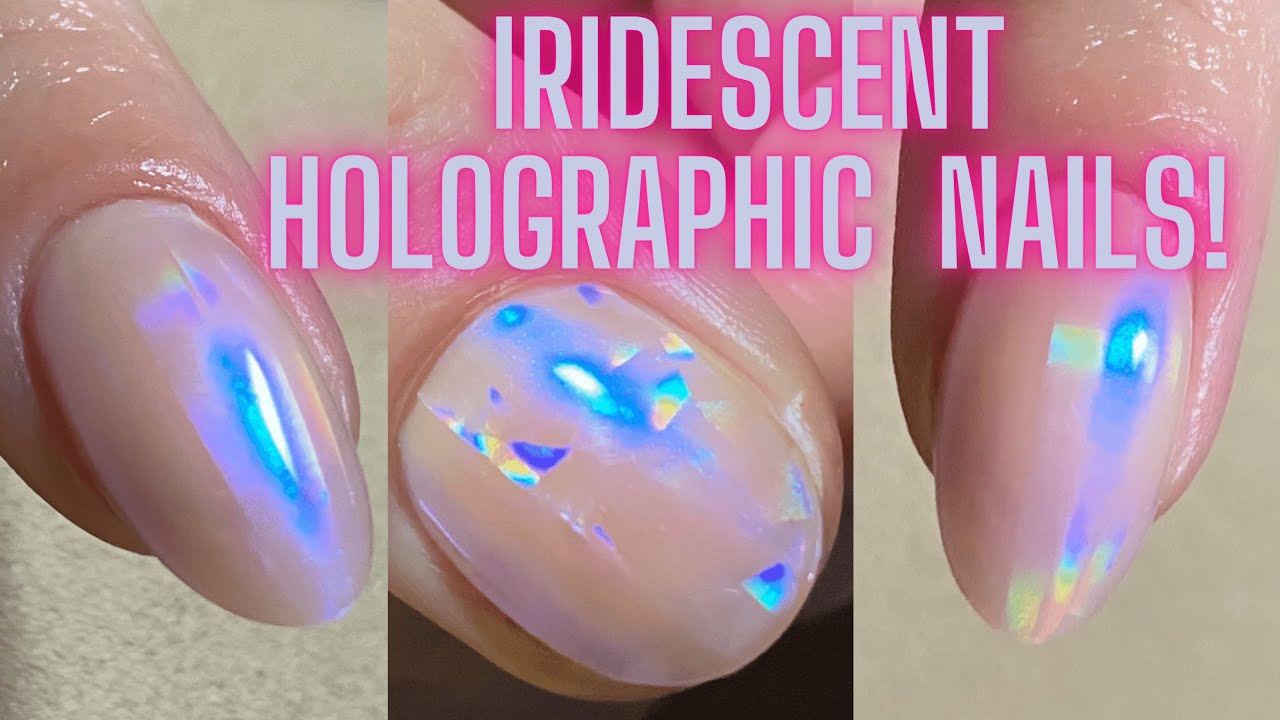 Trendy Laser Beam Iridescent Chrome Gel Nail Art!