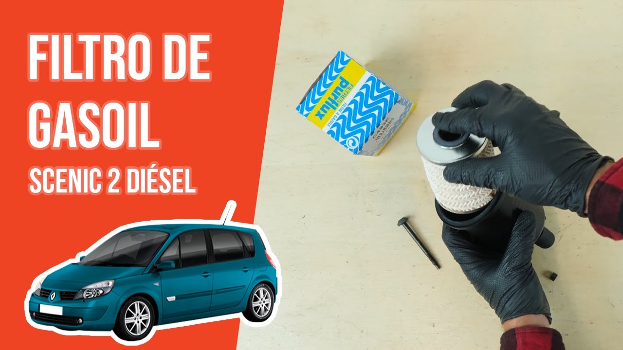 Cómo cambiar el filtro de gasoil Scenic 2 1.9 dCi ⛽