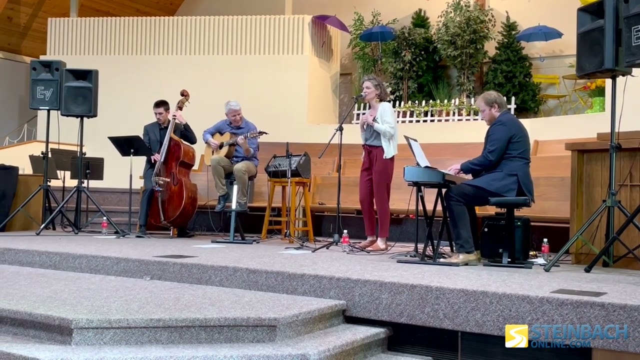 Erin Propp (vocals) and Larry Roy (guitar) perform for the Steinbach Arts Council Concert Series