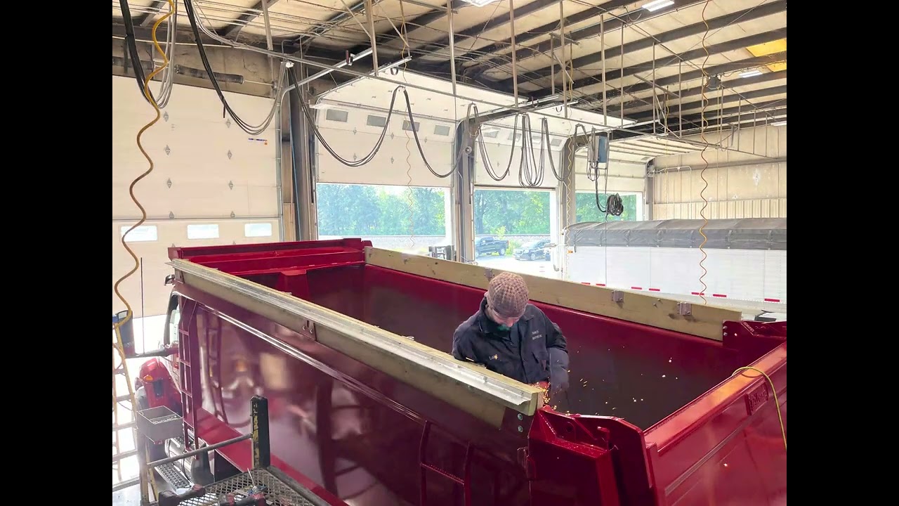 Timelapse of a Kwik-Lock Crank Tarp System install on a Dump Truck