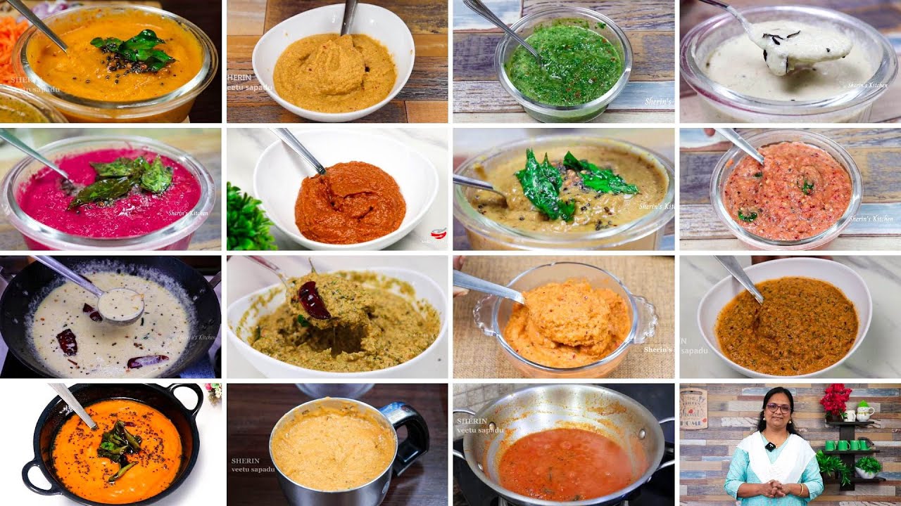 இட்லி தோசைக்கு தேங்காய் இல்லாத 15விதமான சட்னி | 15 Variety Without Coconut Chutney