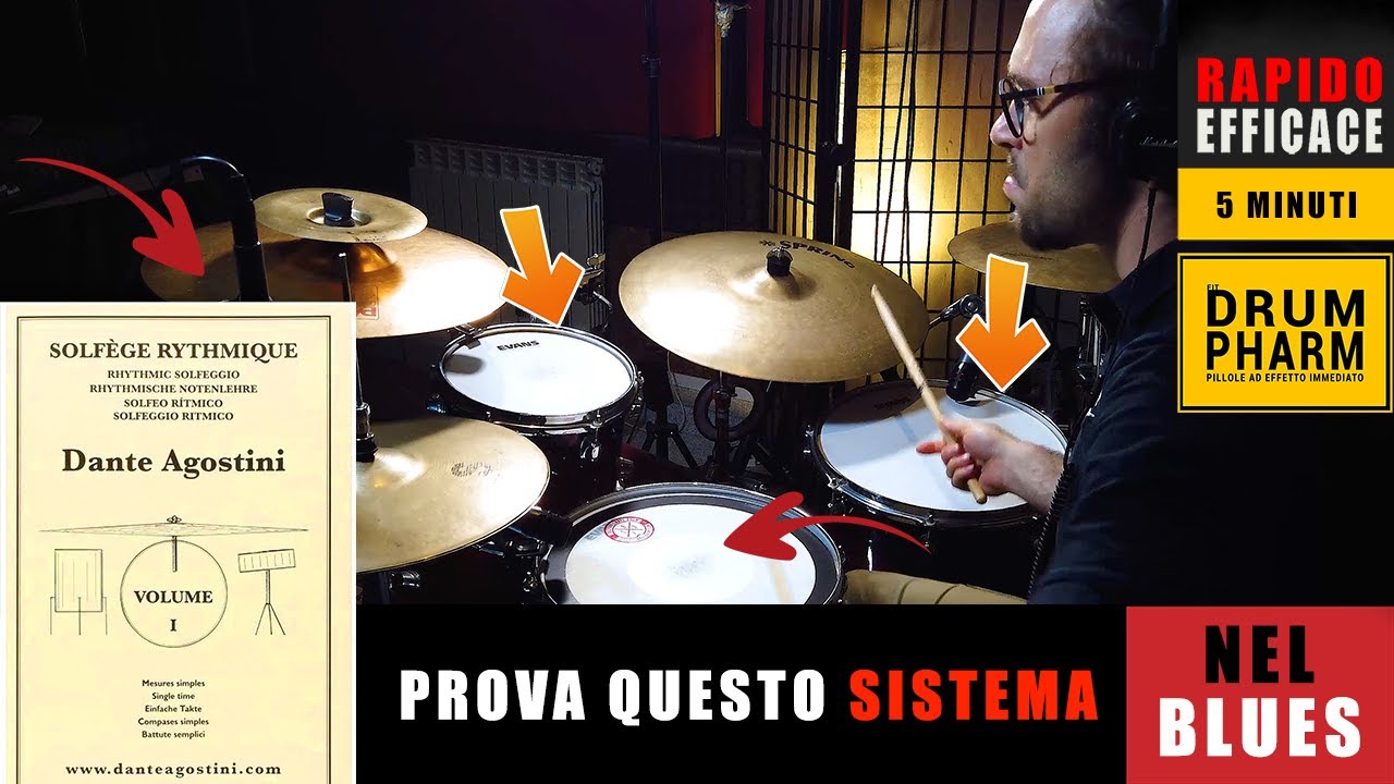 FILL CON UNA MANO - NEL BLUES (mentre mantieni il groove)