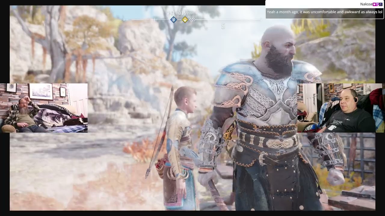 The guys are playing God of War Ragnarök