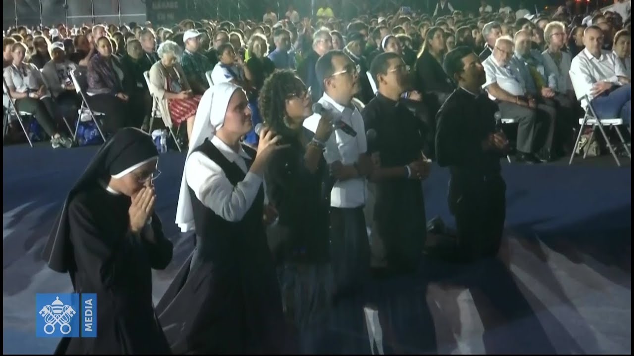 Heart-warming music played during the vigil with young people in Panama