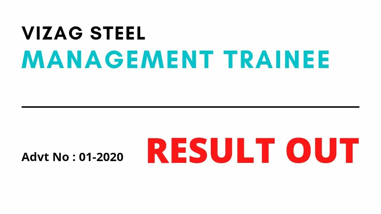 Vizag Steel || Management Trainee  Results Out || Venkat Mighty Techs || Advt No :- 01/2020
