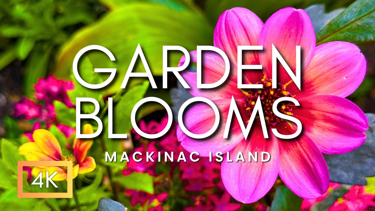 THE MOST BEAUTIFUL FLOWER GARDENS In The World! | Mackinac Island Garden Designs & Peaceful Music