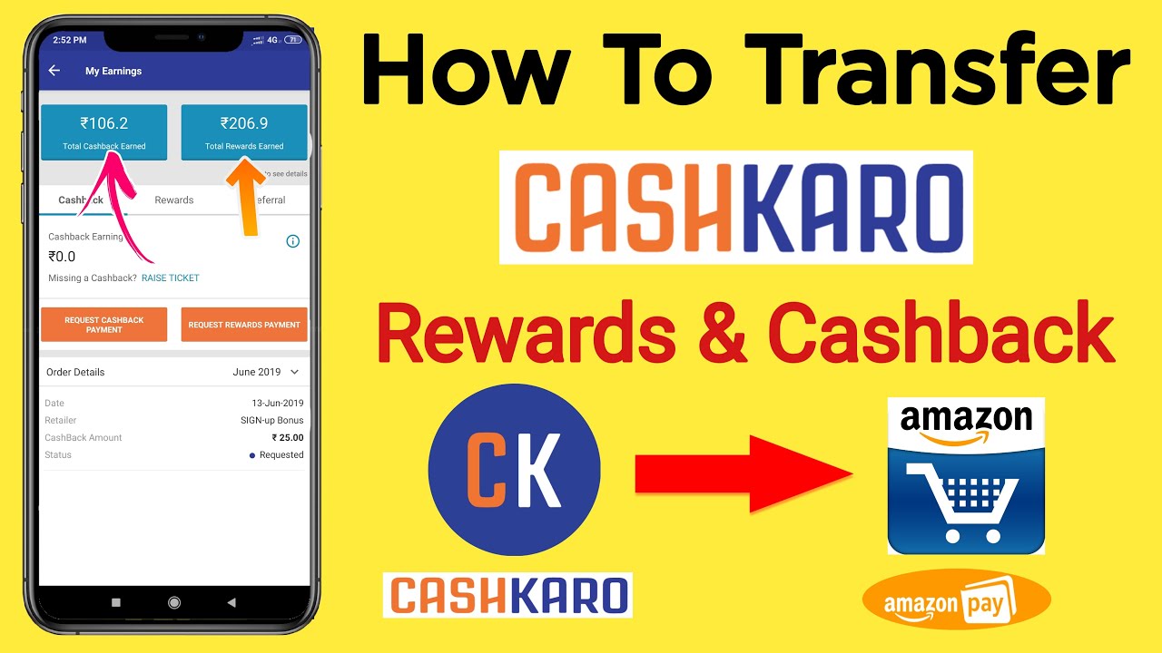 How To Cashkaro Rewards & Cashback Transfer | Cashkaro Rewards Transfer To Amazon pay | Live Apply