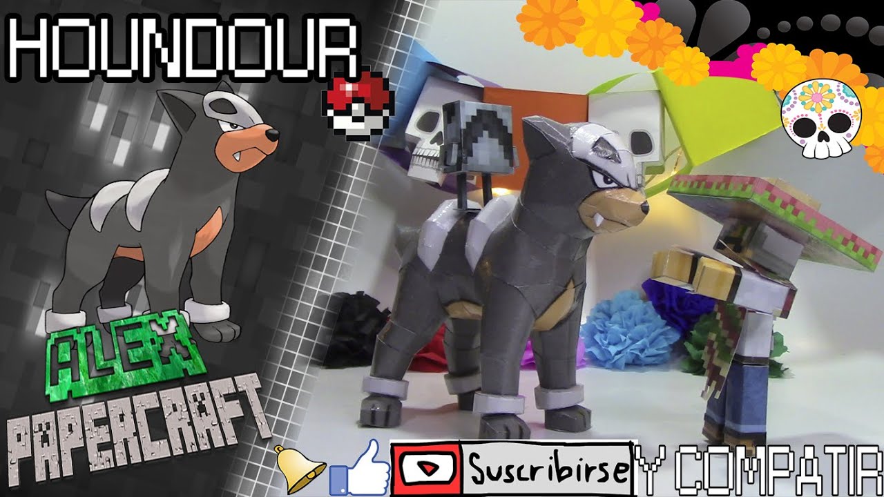 Tutorial de como hacer un Houndour / #Papercraft​ #AlexPapercraft​