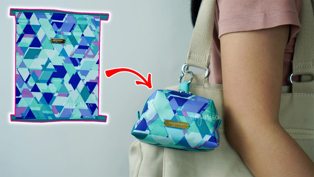 DIY Trapezoid Mini Pouch Keychain - Easy and Stylish Bag Charm Tutorial!