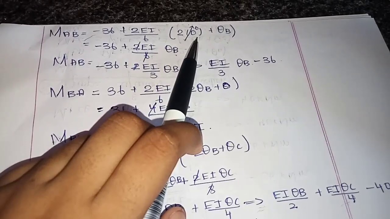 Continuous beam by SLOPE DEFLECTION METHOD | TAMIL