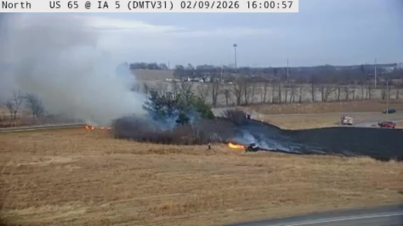 Crews on scene of field fire near Highways 65 and 5