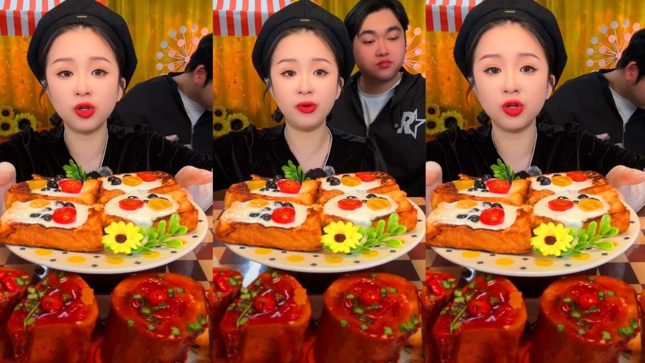ASMR MUKBANG | CHEESY EGG TOAST & SPICY FOOD EATING SHOW | NO TALKING | BIG BITES