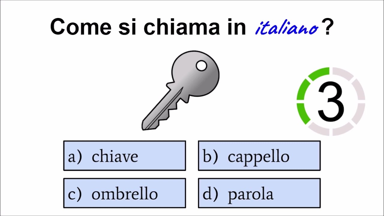 Easy Italian Vocabulary Quiz #14 - level A1 - Can You pass this quiz?