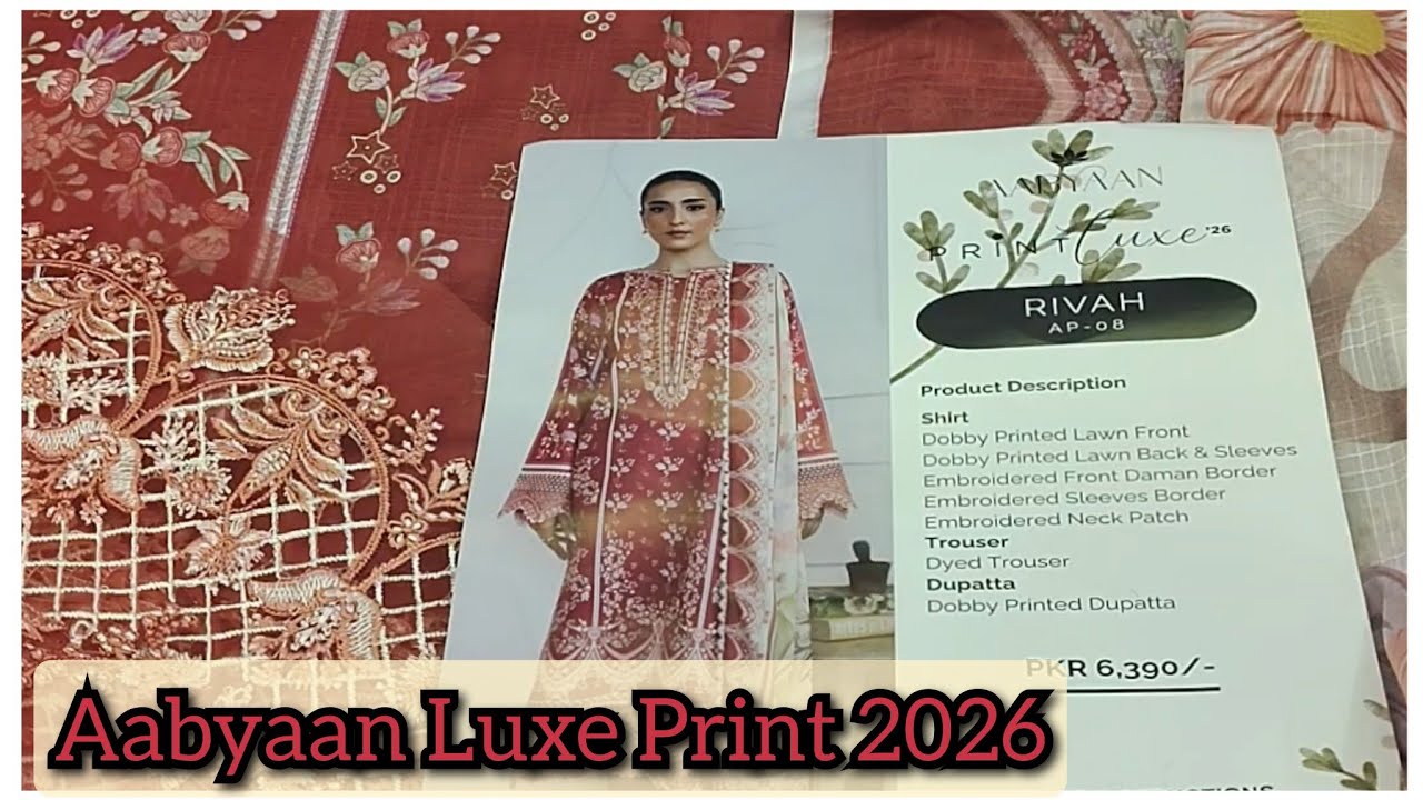 Aabyaan luxe print 2026!! New Arrivals , Aabyaan luxe print!! Aabyaan latest Summer Collection !!