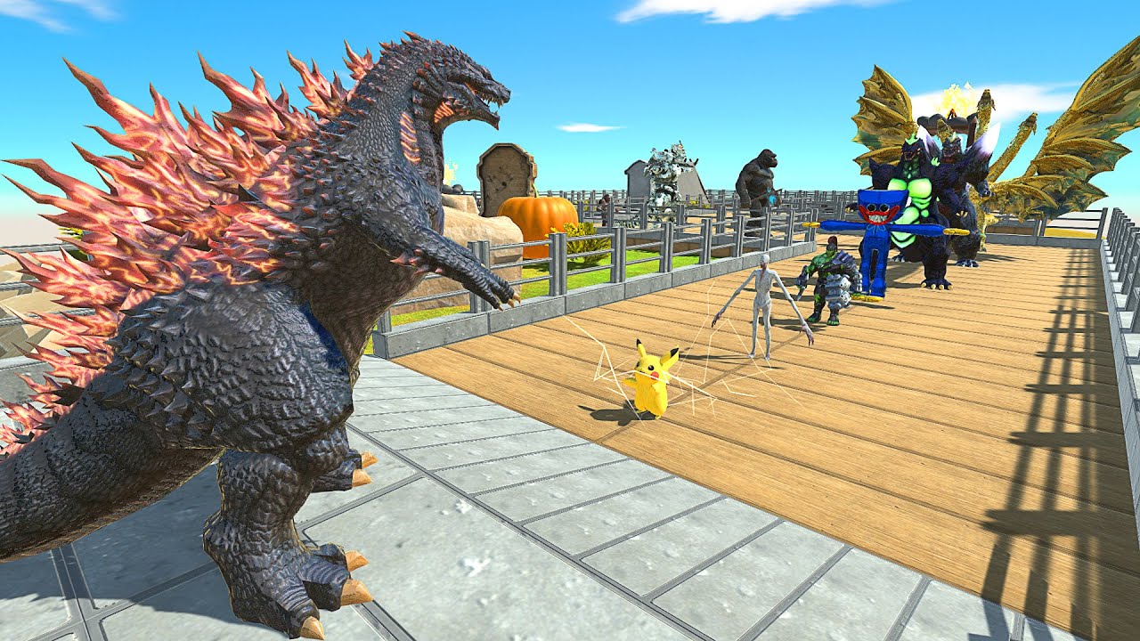 GOJIRA GODZILLA BARRACKS DEATH RUN - Animal Revolt Battle Simulator