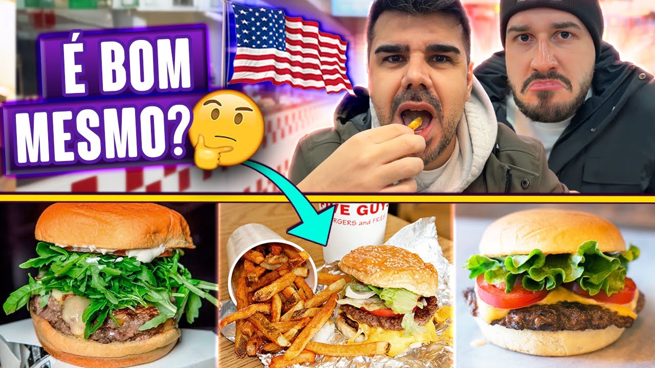 EUA: OS MELHORES HAMBÚRGUERES DE NOVA YORK? FIVE GUYS, SHAKE SHACK E BLACK TAP!🍔 - Titi Fabri