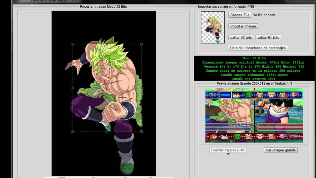 COMO CREAR E INSTALAR LAS IMÁGENES GRANDES Y HUDS DE ESPERA PARA TU ISO DBZ BT3 BIEN EXPLICADO