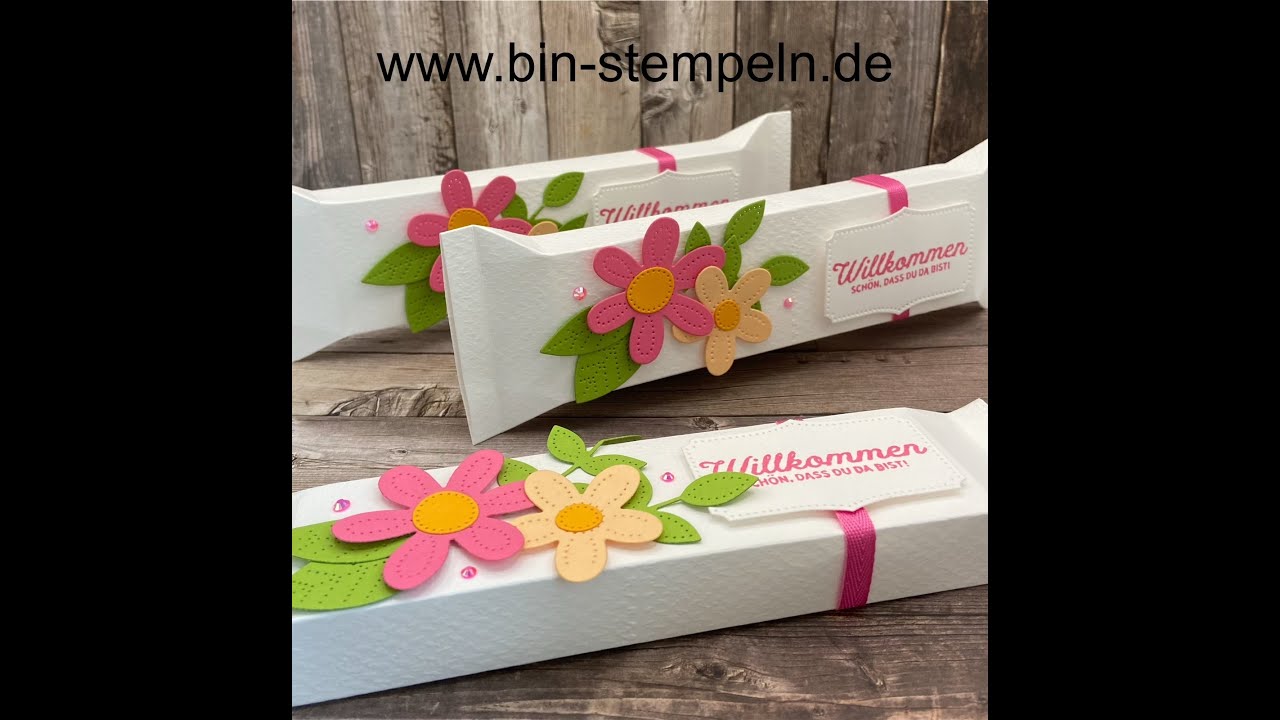 selbstschlie&szlig;ende Schachtel mit dem Produktpaket Blumenverziert von Stampin`Up!