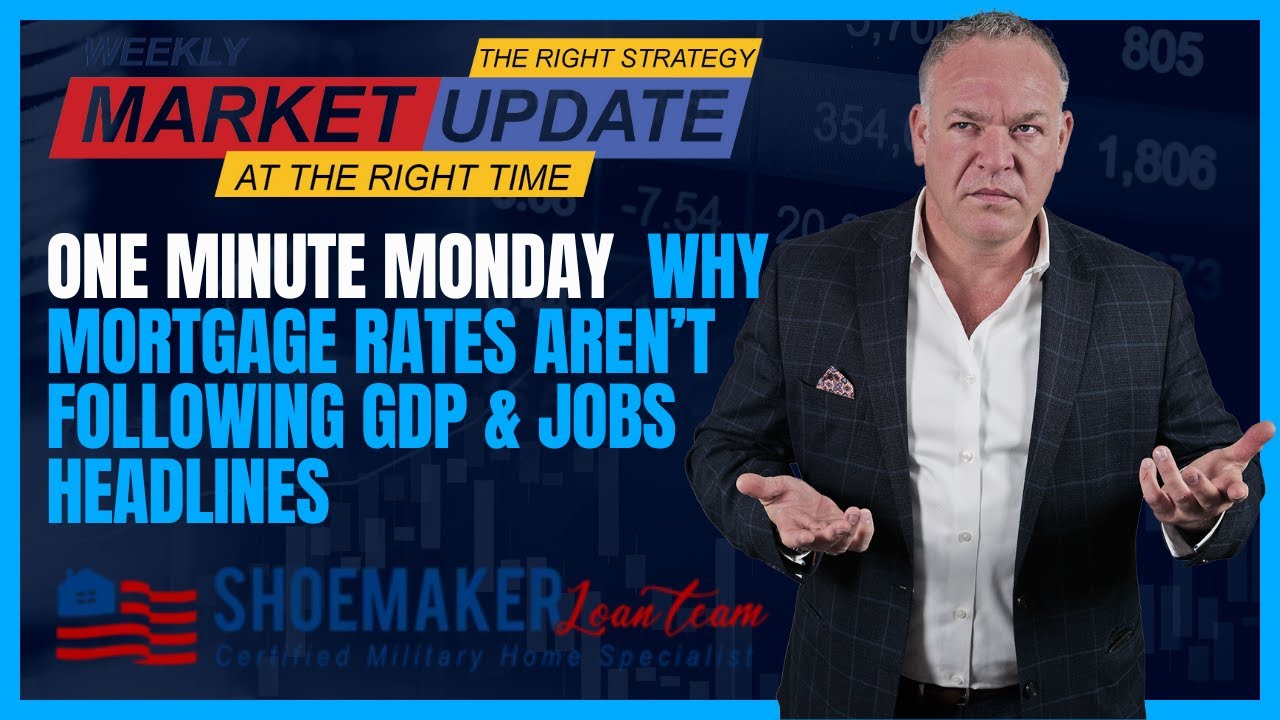 One Minute Monday | Why Mortgage Rates Aren’t Following GDP & Jobs Headlines