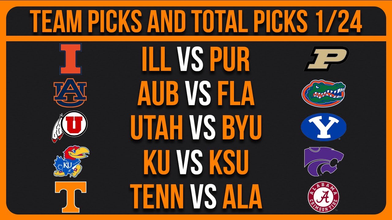 College Basketball Picks & Predictions Today 1/24/26 | NCAAB Picks Today