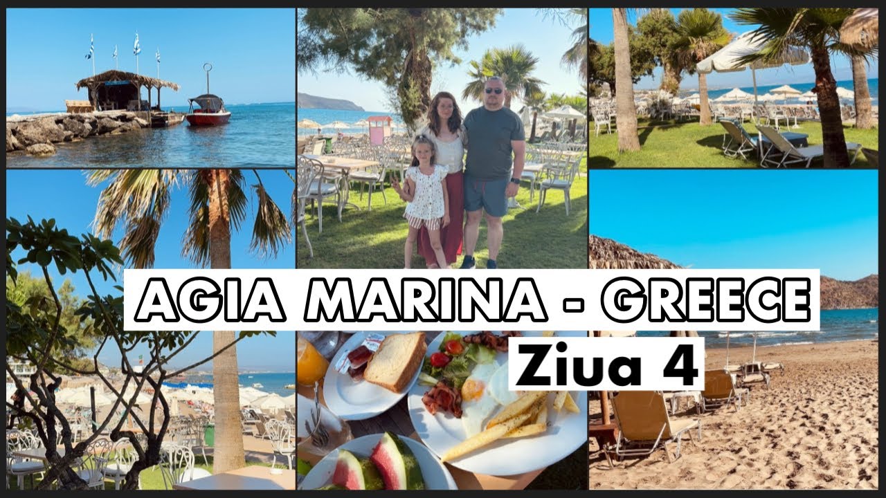 🇬🇷Vlog de călătorie | Mic dejun lângă mare | Agia Marina , plajă exotică cu palmieri | Produse plajă