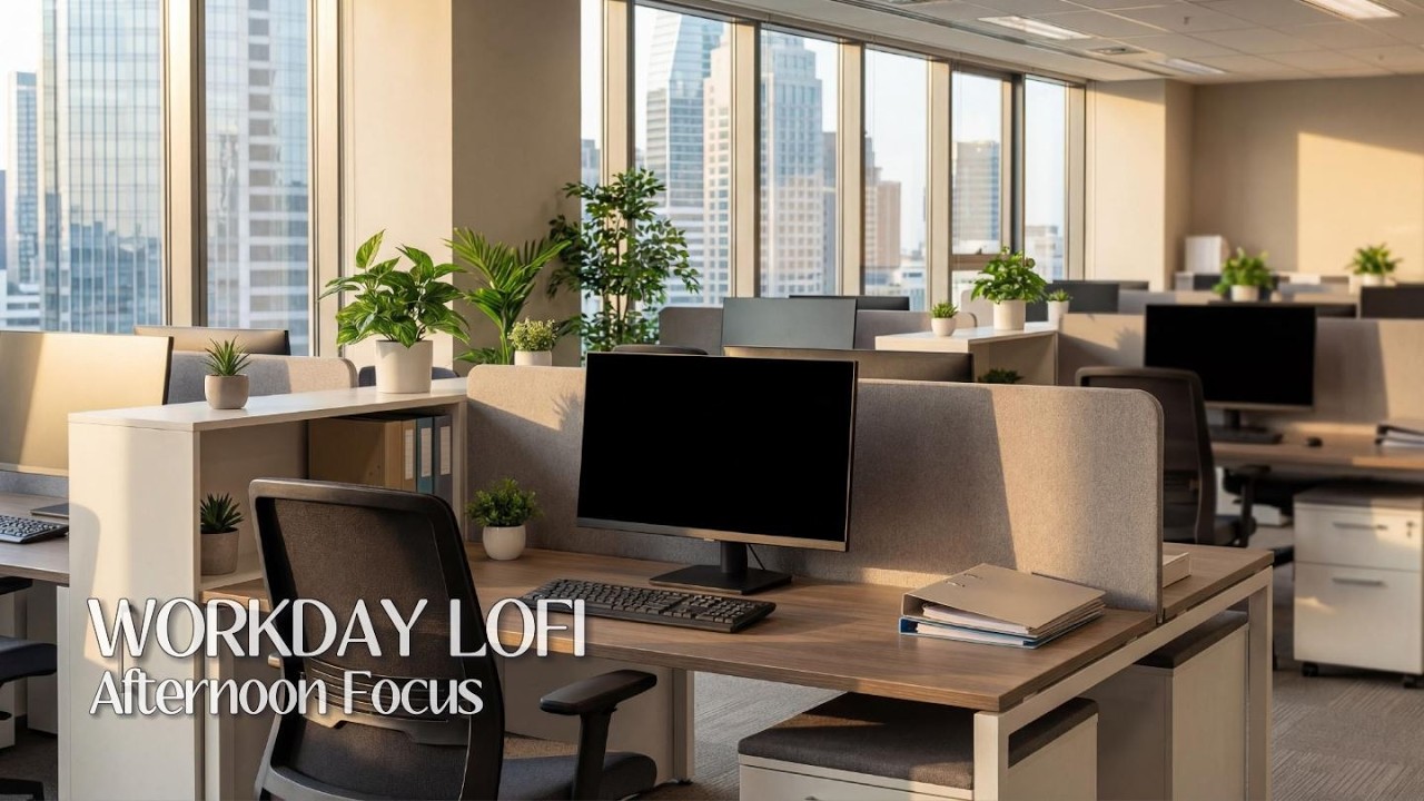 Warm Afternoon Focus – Workday Lofi (2 Hour Office Mix)