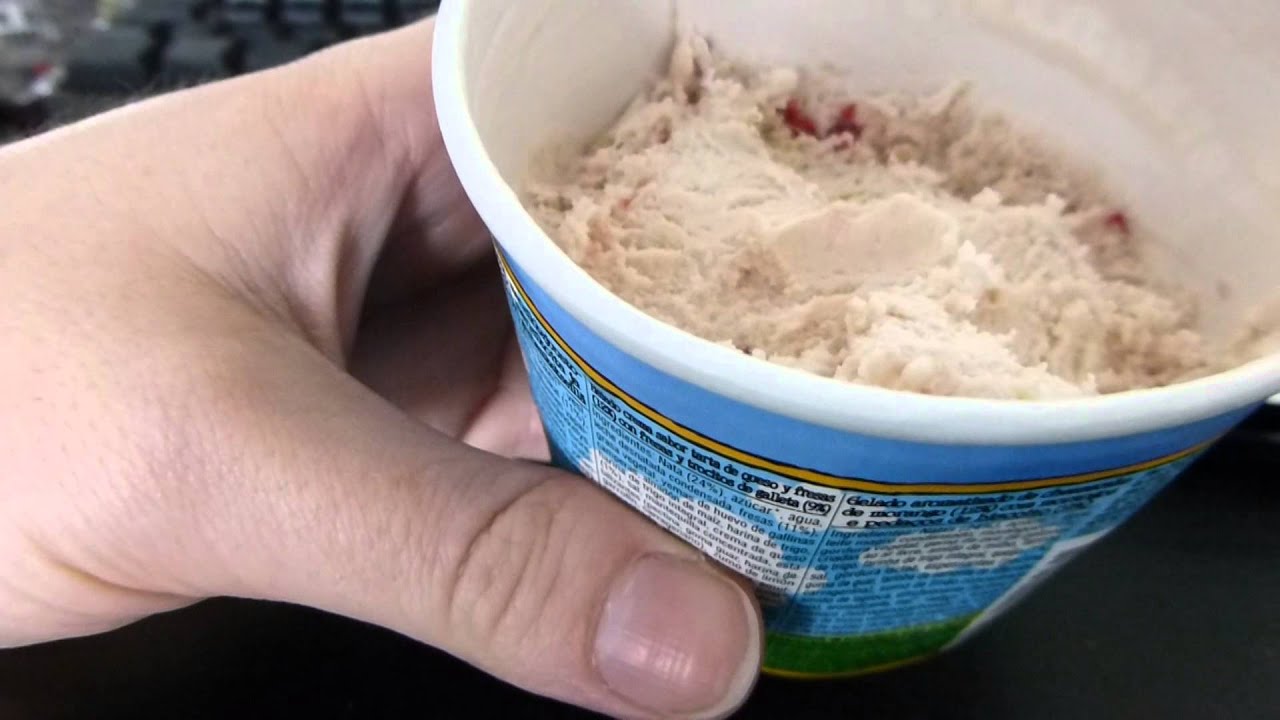 ASMR whispering and eating Ben&Jerry's Strawberry Cheesecake Ice Cream
